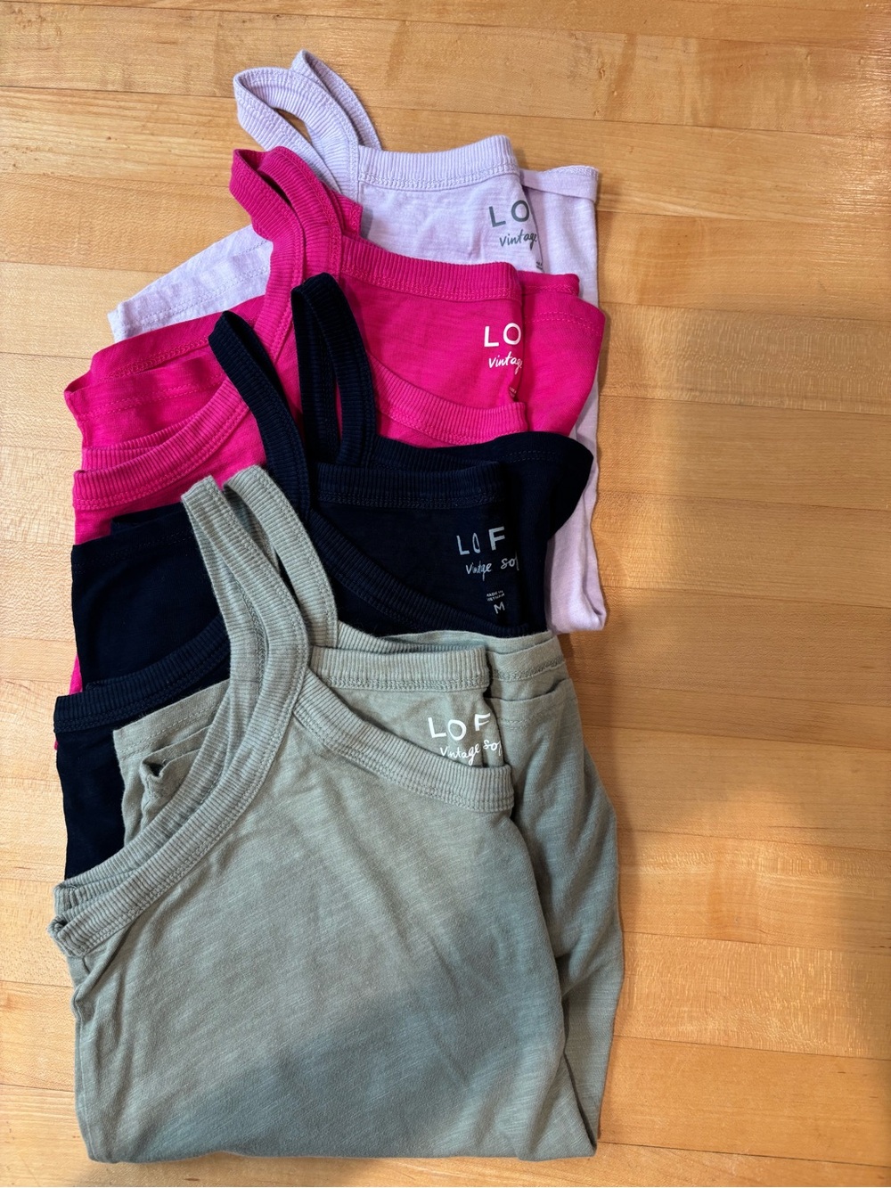 LOFT Vintage Soft Scoop Neck Tee in Bright Pink